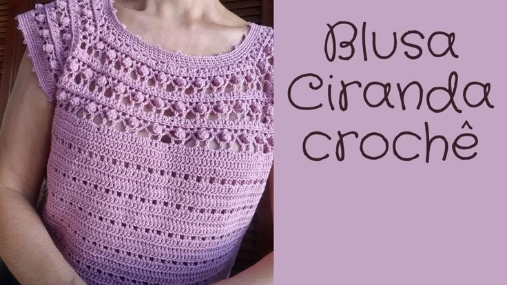 Blusa crochê Ciranda - topdown