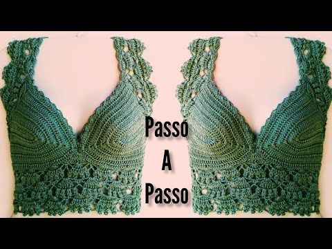 croche, Top cropped croche, Crop top ...