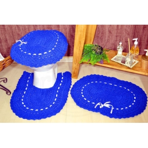 15 Ideias de Jogo de Banheiro em Crochê Azul: Elegância e Charme Artesanal para Seu Lar