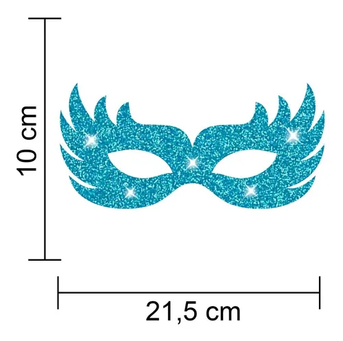Máscara De Carnaval Em Eva C/ Glitter ...