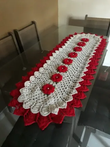 Trilho De Mesa Em Crochê, Caminho Das ...
