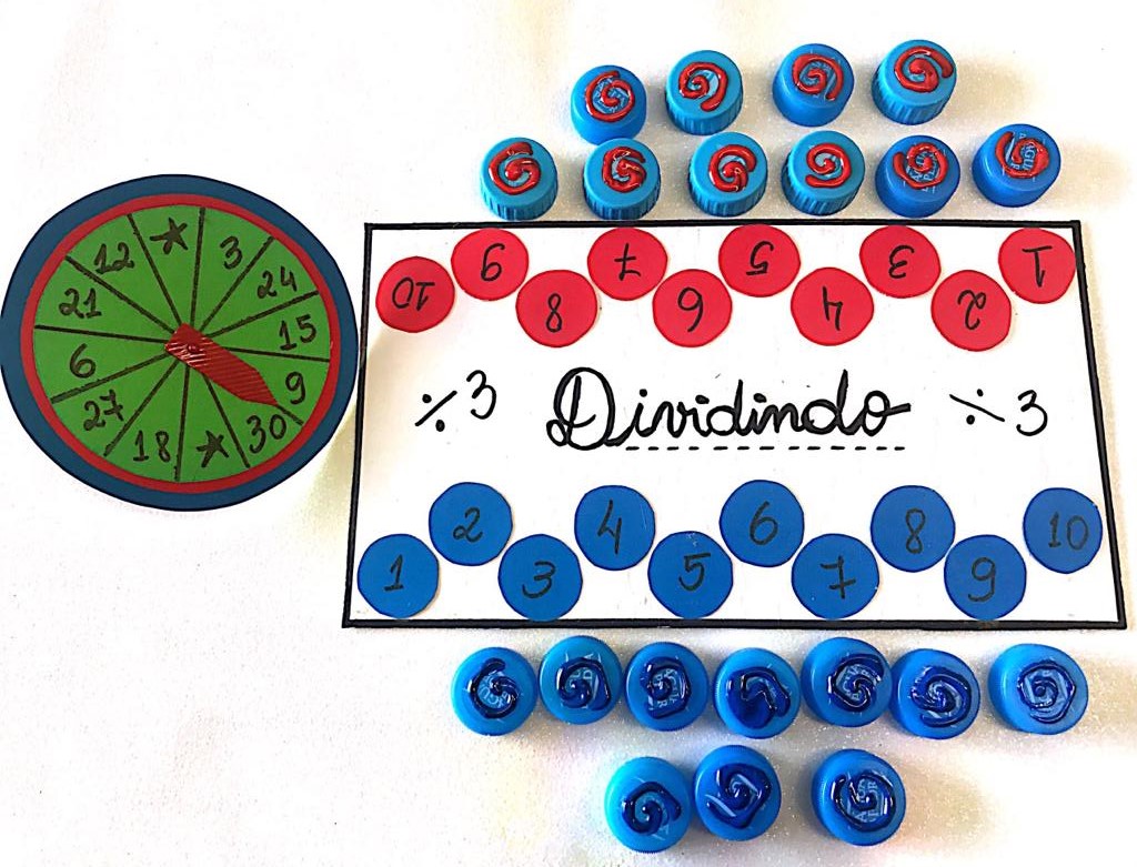 Jogo de divisão feito com material ...