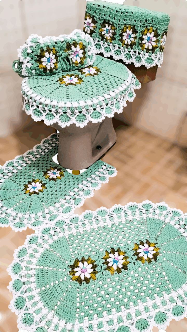 jogos de banheiro croche, tapete ...