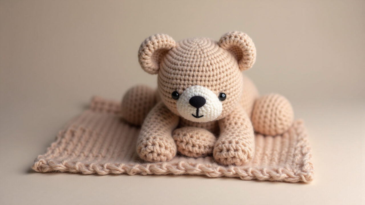 Amigurumi de urso naninha para bebês.