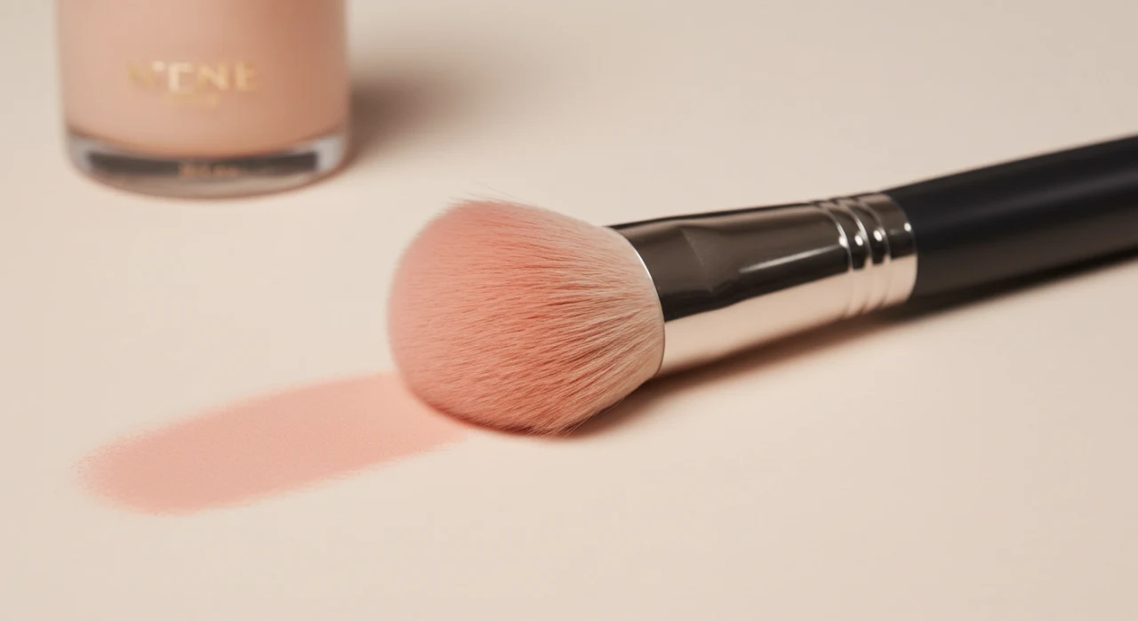 O pincel redondo é a ferramenta ideal para um blush natural e bem esfumado.