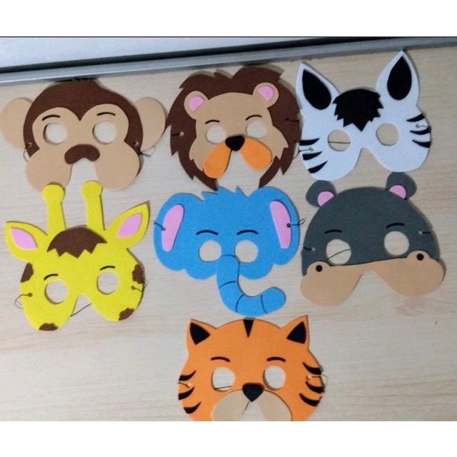 Mascaras de E.V.A - Safari dos animais ...