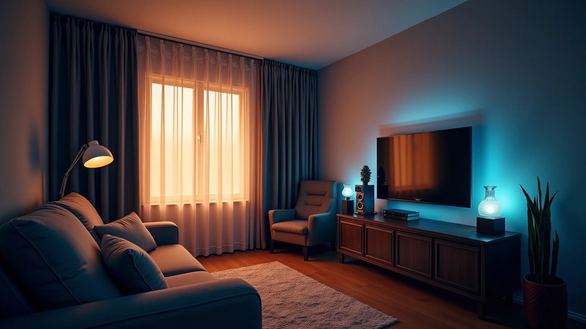 Cortinas blackout em quarto gamer para experiência imersiva.