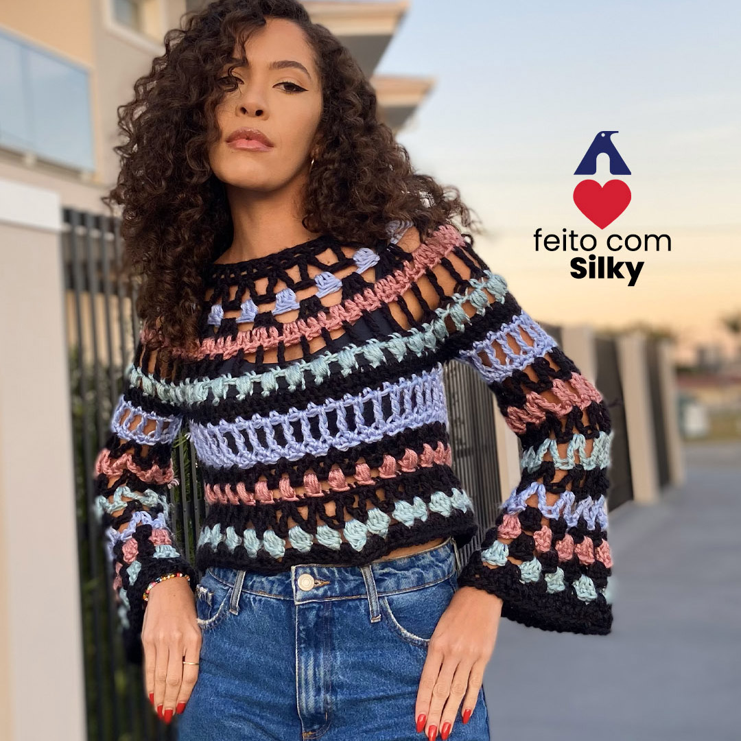 Blusa Topdown em Crochê com o Toque ...