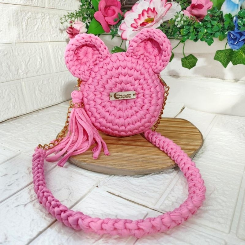 Bolsa de Crochê Minnie Infantil ...