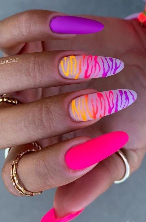 Unha Decorada Neon | Nails ...