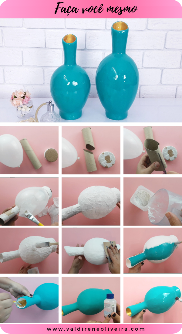 Gesso | artesanato, vaso de papel ...