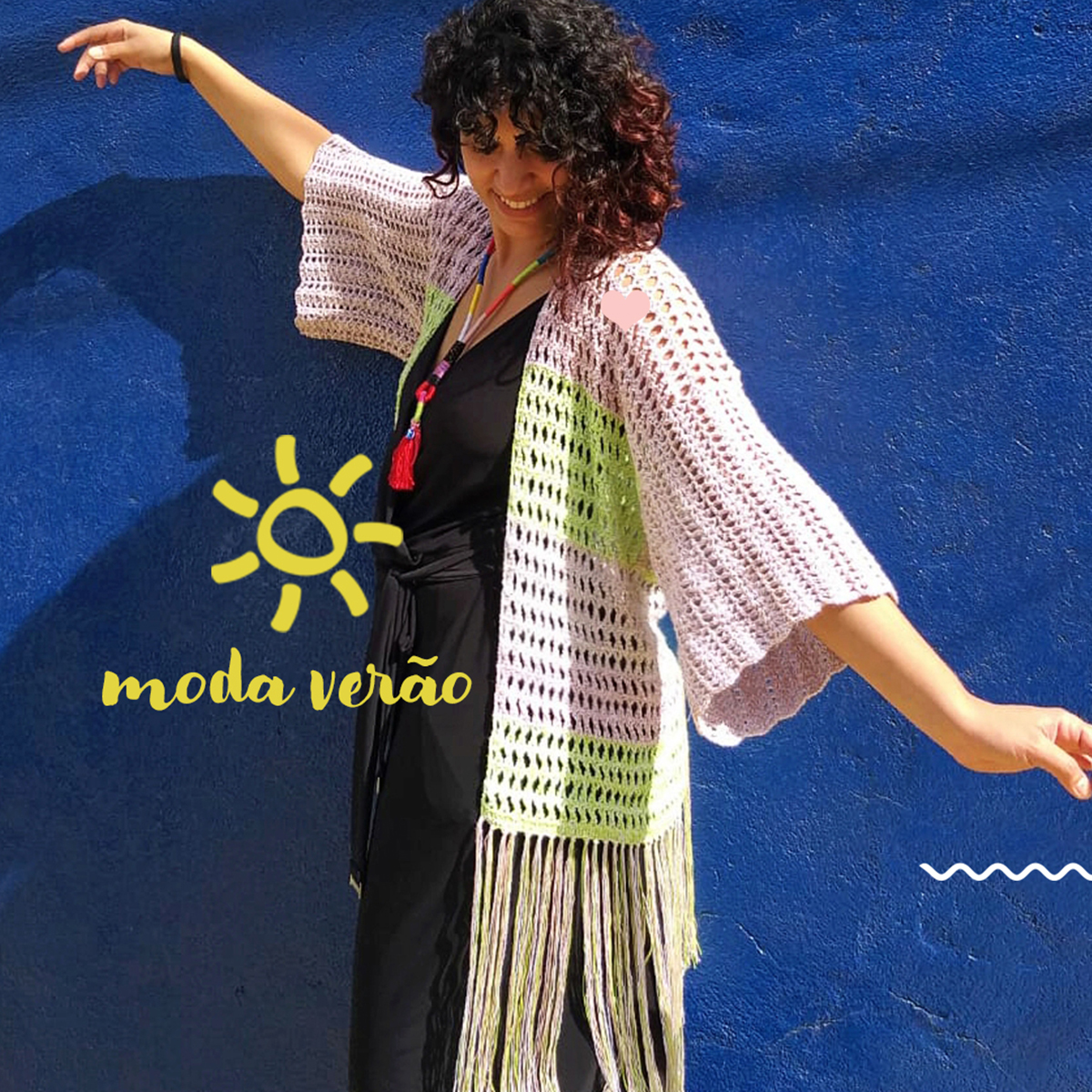 Saída de praia feito com fio BRISA