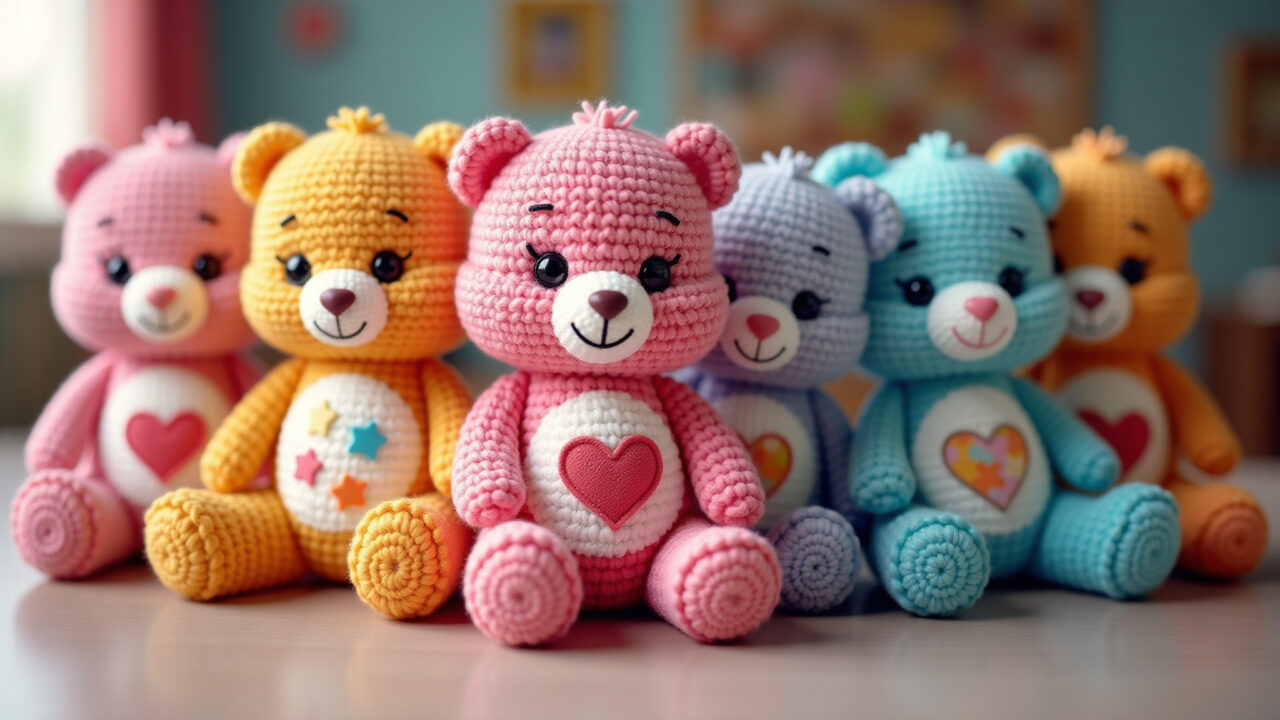 Coleção de amigurumis dos Ursinhos Carinhosos.