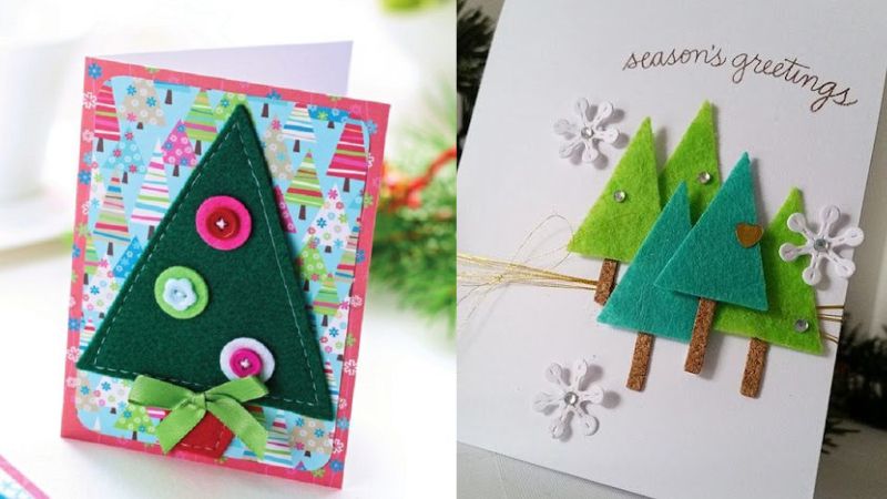 Cartão de Natal Criativo com Feltro: 16 ...