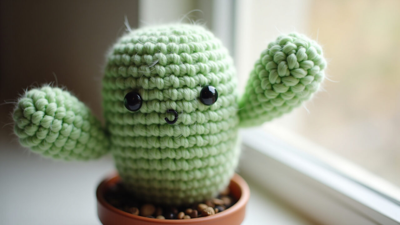 Cephalocereus Senilis cactus amigurumi, light green, white fluffy yarn, vintage style, natural Amigurumi de cacto Cefalocereus Senilis.