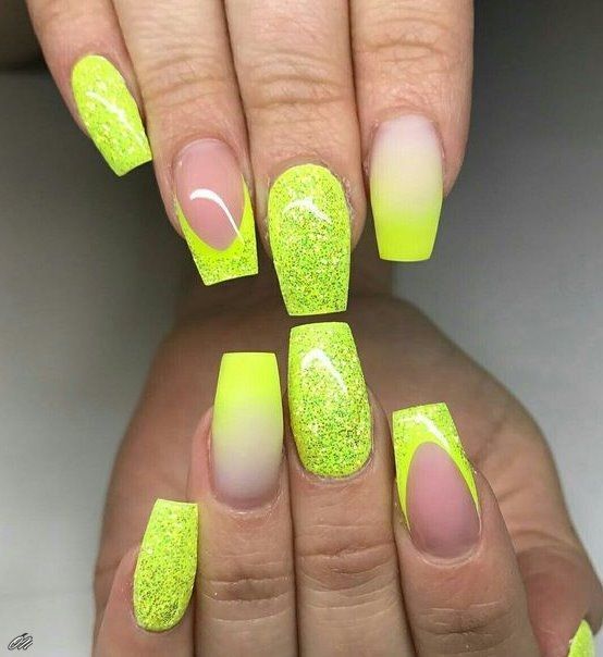 47+ Ideias de Unha Decorada Neon