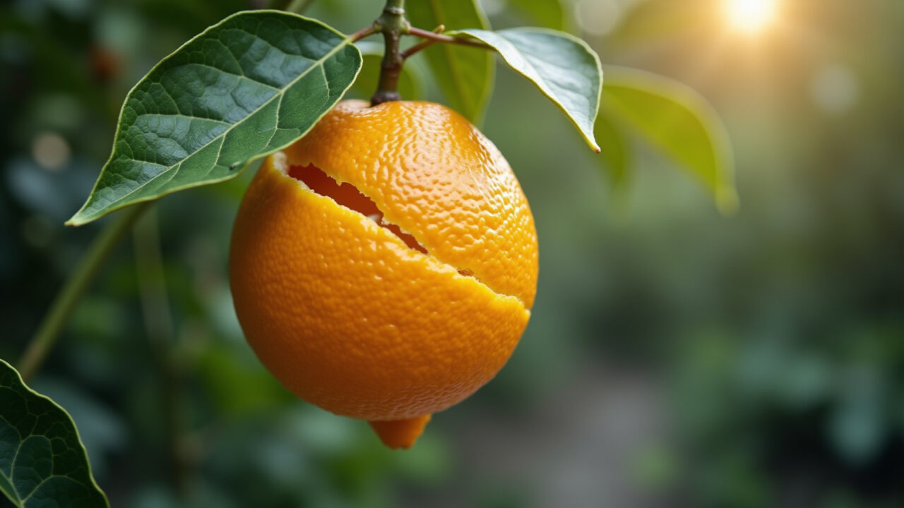 Armadilha com casca de fruta cítrica para caramujos.