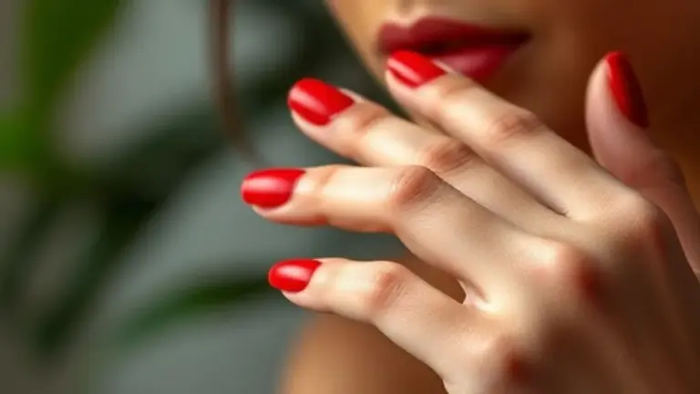 Close-up de unhas vermelhas matte, efeito aveludado, beleza e elegância em estilo brasileiro.