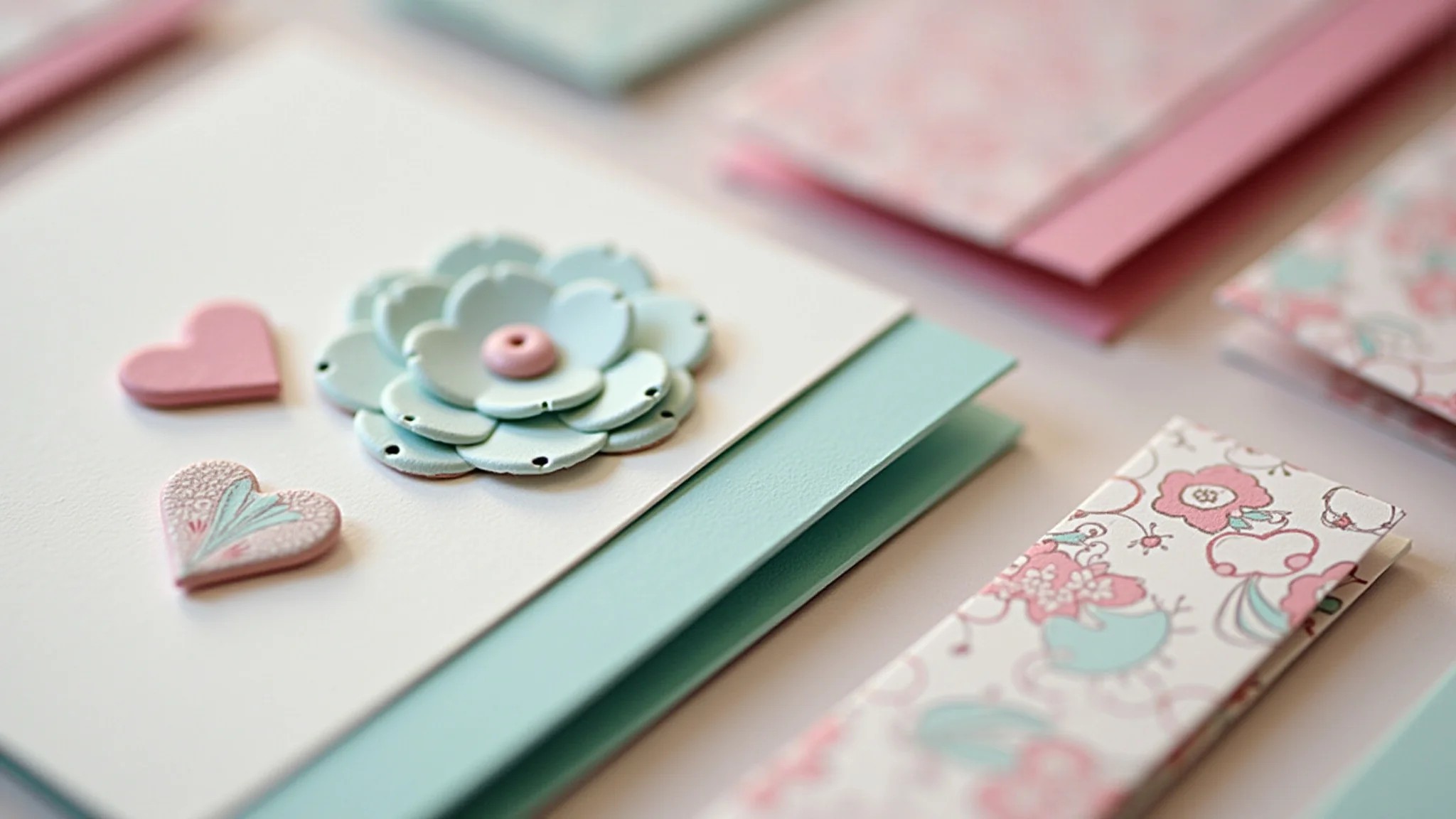 Cartões artesanais personalizados para enfermeiras, com detalhes delicados