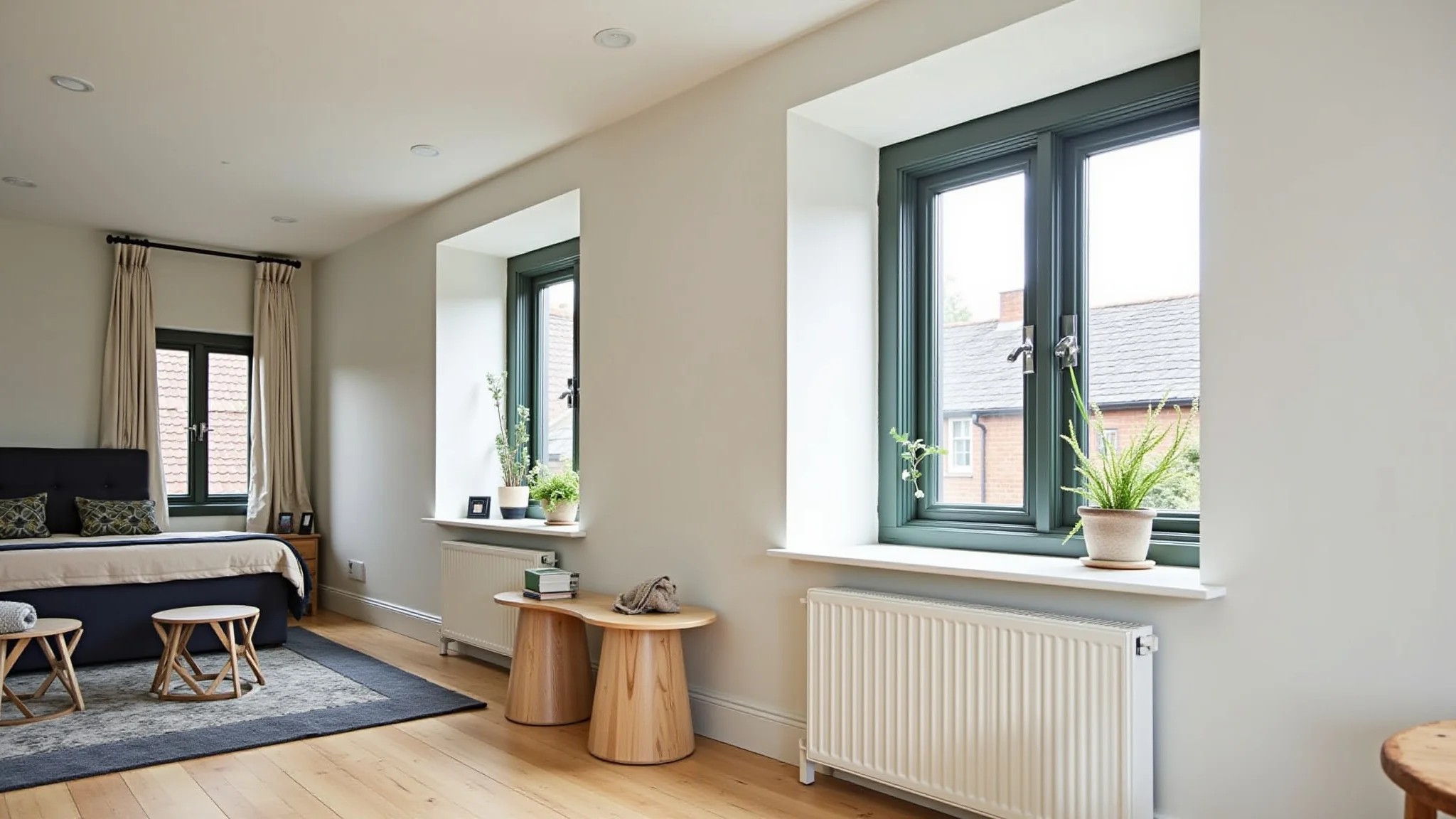 Novas janelas com vidros duplos instaladas em retrofit, melhorando conforto térmico e acústico.