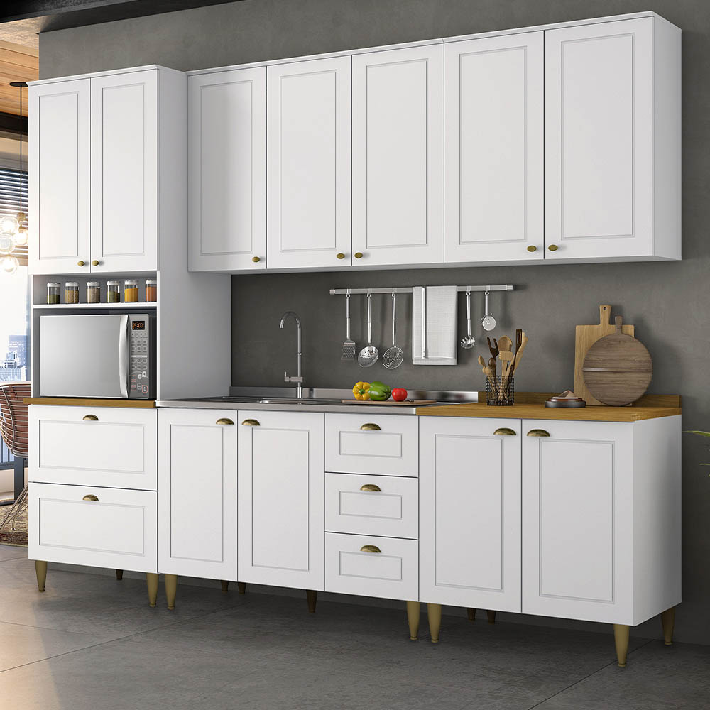 Cozinha Modulada com Pés 271,5cm 11 ...