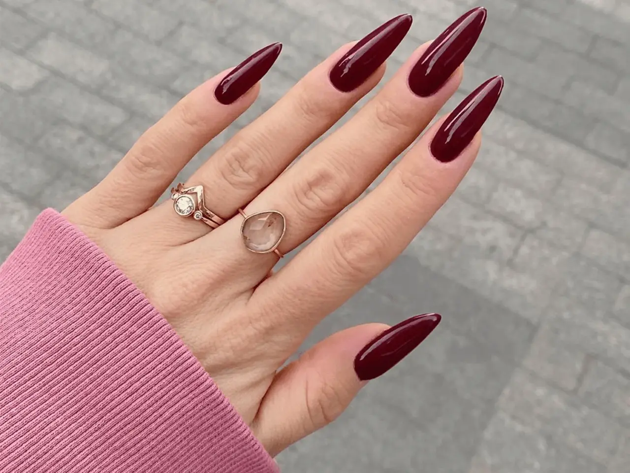Unha vermelho cereja: 9 ideias com a ...