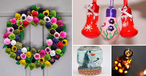 Decoração de Natal com Materiais ...