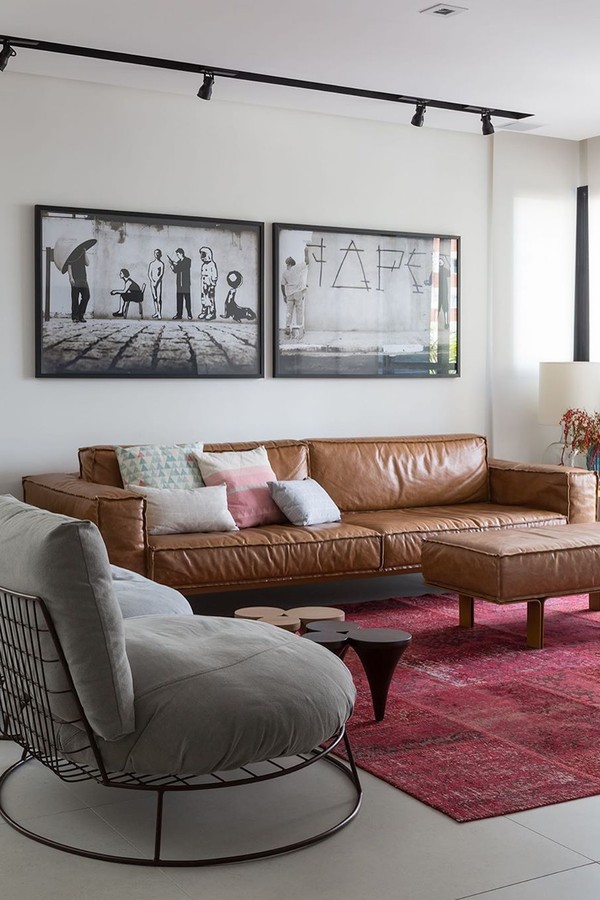 Decoração de sala com sofá marrom: 10 ...