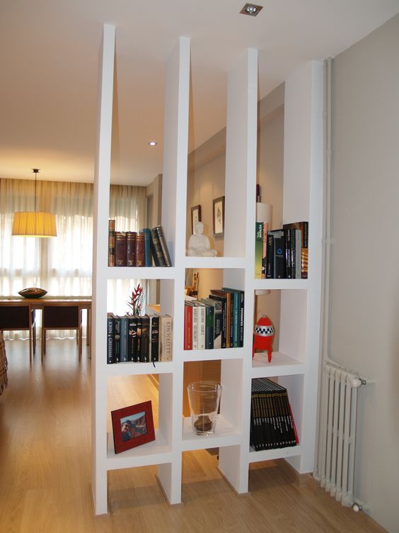 Estantes como divisória de ambientes ...