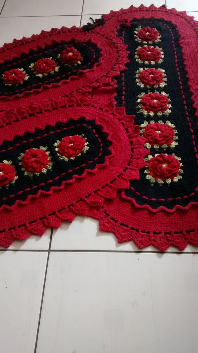 Jogo de cozinha de croche