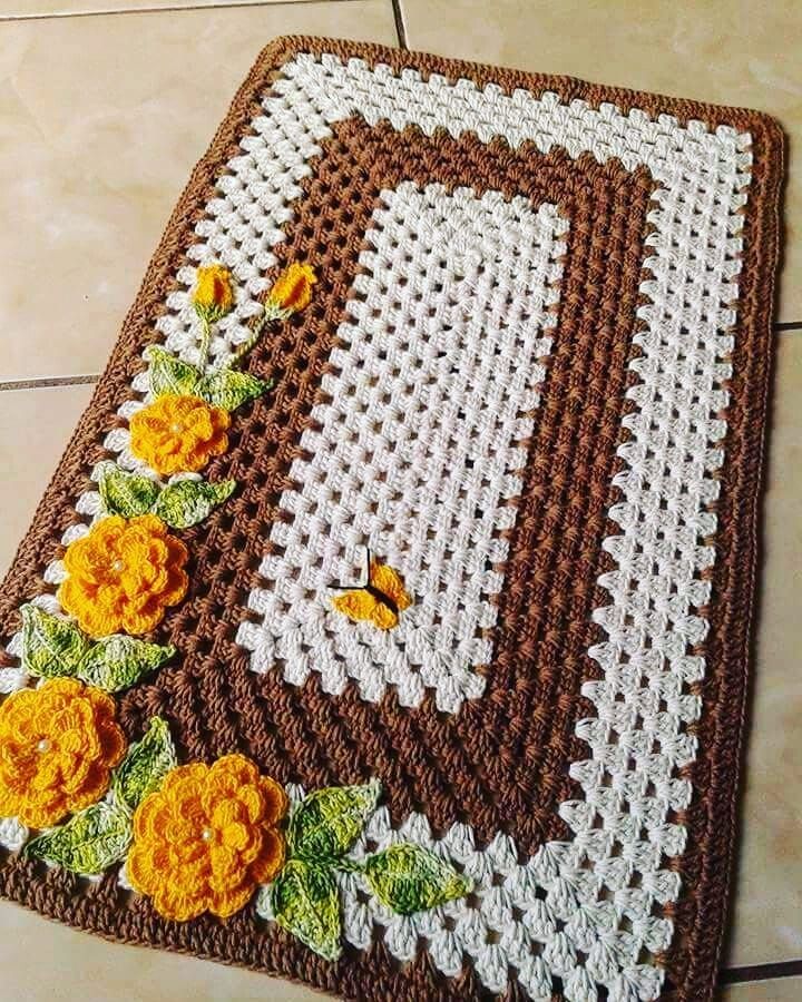Tapete de crochê simples: tutoriais de ...