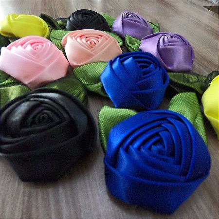 Flor de Cetim 9cm - 10 Unidades - Top 3 ...