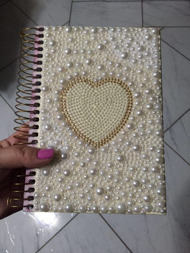 Caderno personalizado de perolas