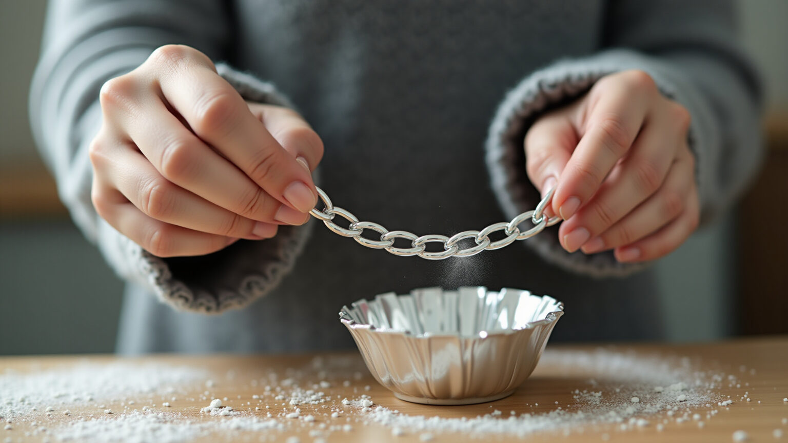 Limpar Prata em Casa: Tutorial com Bicarbonato e Papel Alumínio para Deixar Suas Joias Brilhando