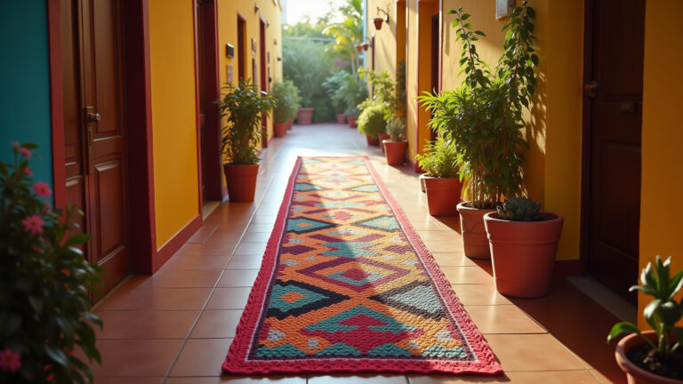 Transforme Seu Corredor: 15 Ideias Criativas com Passadeiras de Crochê