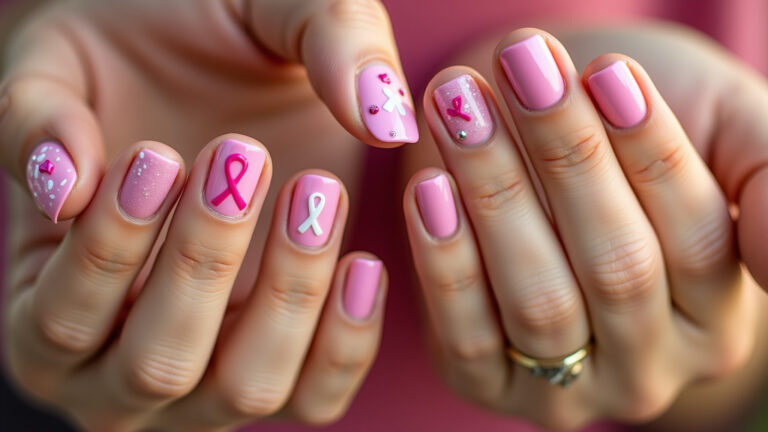 Ideias de Unha Decorada para o Outubro Rosa