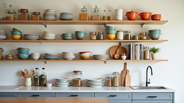 Cozinhas com Prateleiras: Charme e Organização ao Seu Alcance