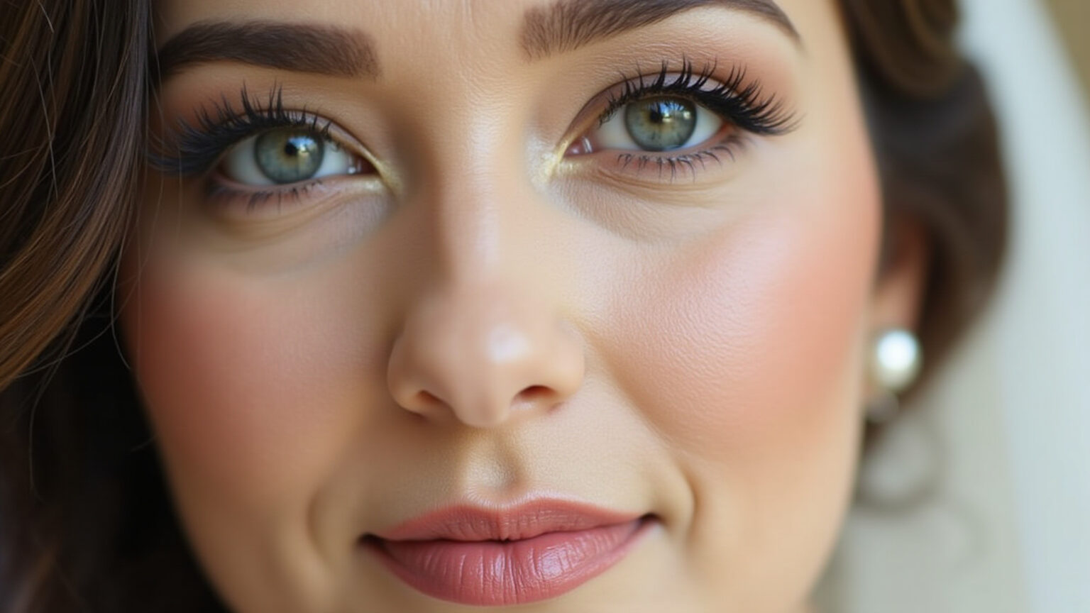 Maquiagem para Casamento Civil de Dia: Radiante e Autêntica! Noiva radiante com maquiagem suave para casamento civil de dia.