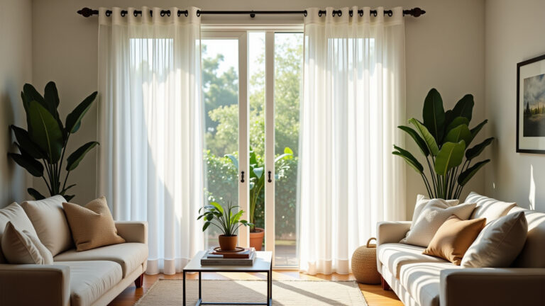 Cortina para porta de vidro: privacidade e estilo na sala