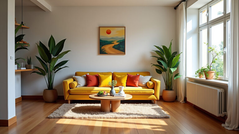 Sala com Piso de Madeira: Aconchego e Elegância
