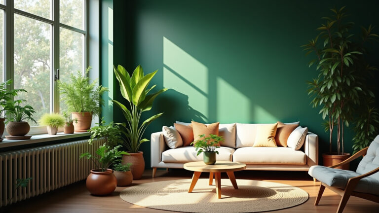 Sala de Estar Verde: Um Toque de Natureza e Harmonia