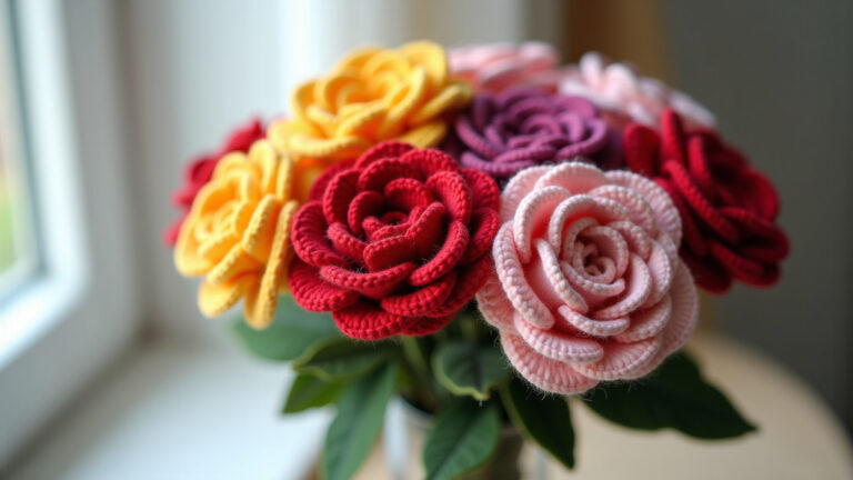 Ideias de Flor de Crochê para o Dia das Mães