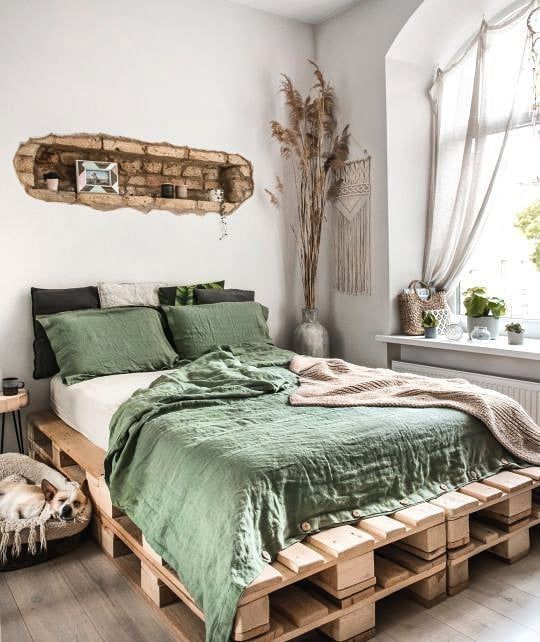 Cama de Casal de Madeira Pallet - Pallet SP