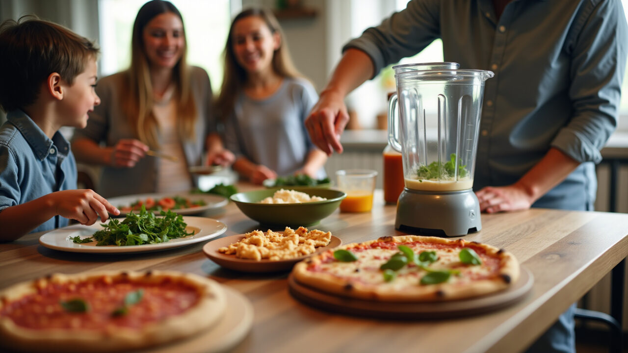 Pizza caseira de liquidificador, rápida e divertida.