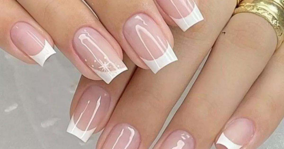 Unhas Brancas com Francesinha ...