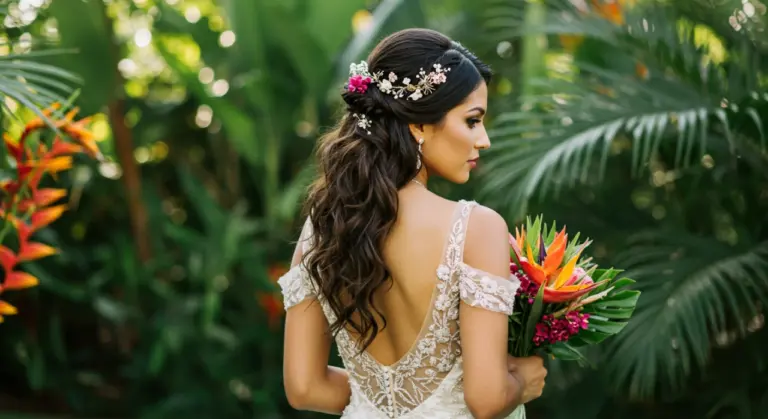 Penteado para casamento cabelo longo e liso: Elegância sem complicação!