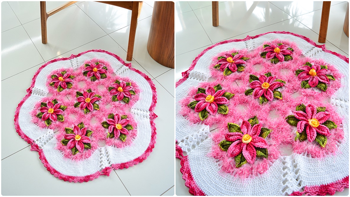 Tapete de Crochê Floral: Obra de Arte ...