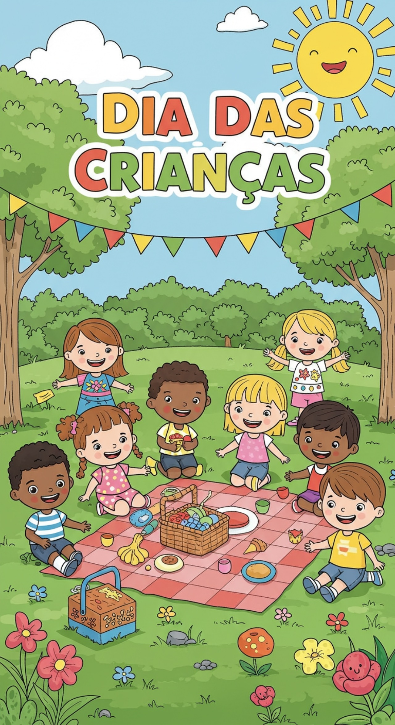 Dia das Crianças para Colorir