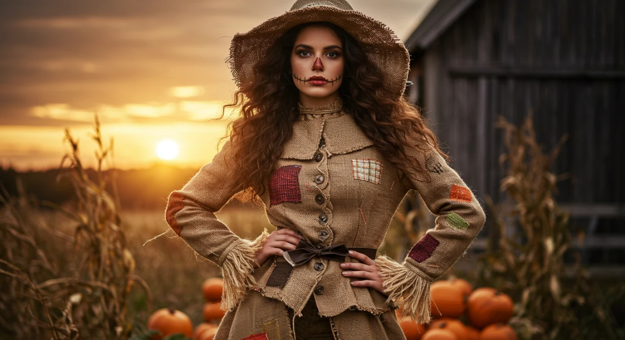 foto estilo editorial blog de moda revista feminina TEMA Ideia Criativa para Fantasias de Halloween feminina Espantalho
