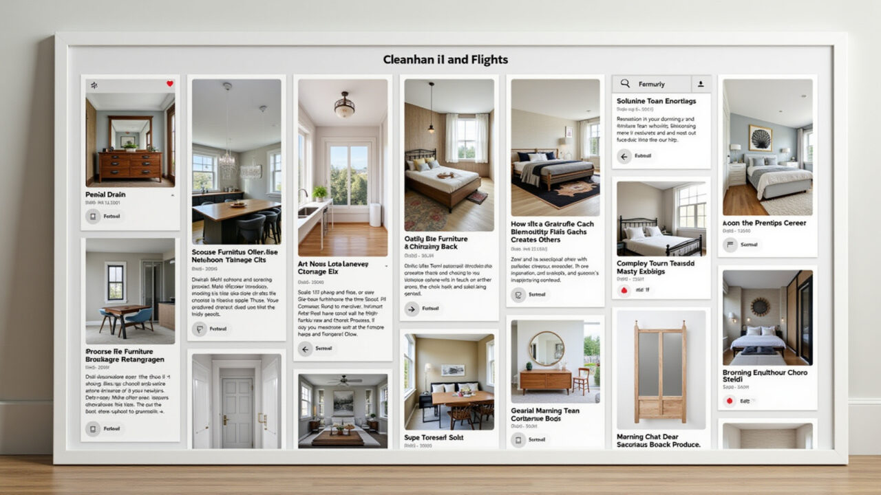 Painel de inspiração para reforma de móveis no Pinterest.